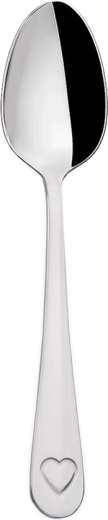 Cucharilla de té de acero inoxidable con motivo de corazón
