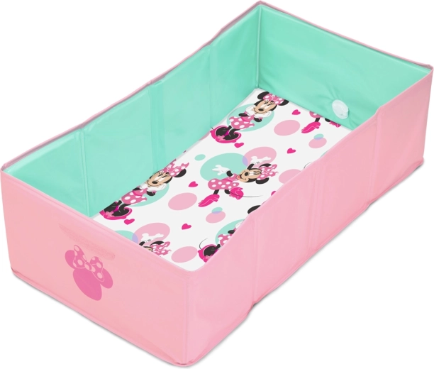 Bañera de viaje plegable Bright Starts Minnie Mouse TuckAway para niños a partir de 12 meses