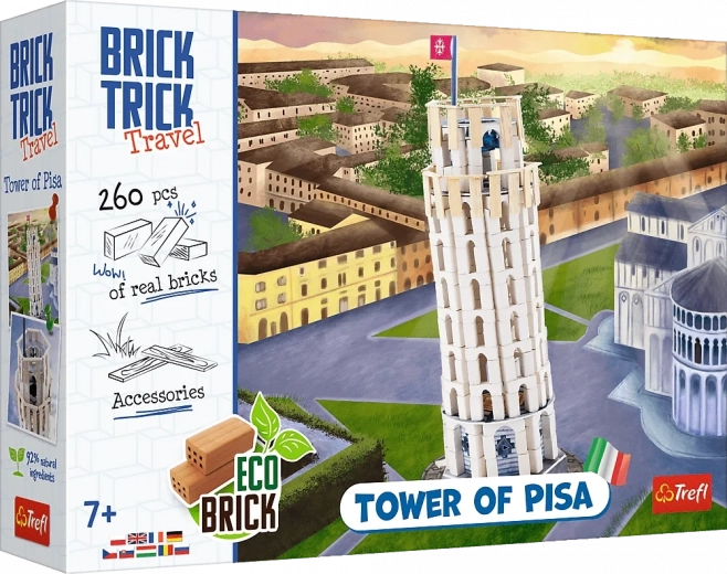 Set de construcción de ladrillos BRICK TRICK Travel – Torre Inclinada de Pisa (260 piezas)