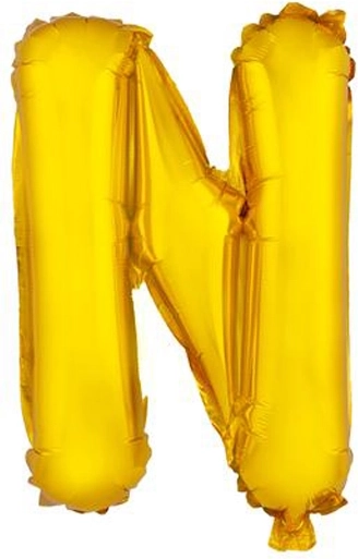 Globo de foil letra N 30 cm dorado TORO