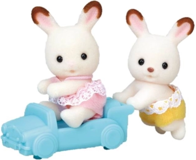 Adorables gemelos con superficie suave