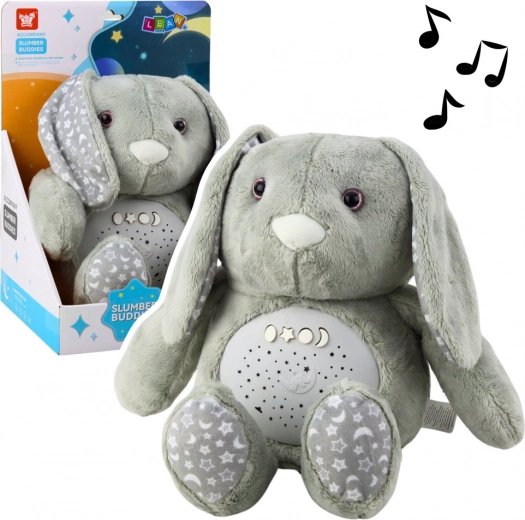 Conejito de peluche con proyector y nanas