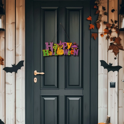 Decoración colgante de Halloween Happy Halloween 42,5 × 18 cm