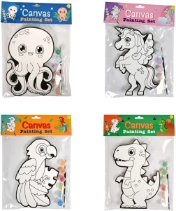 Pintura de un cuadro de madera con animalito – set creativo para niños