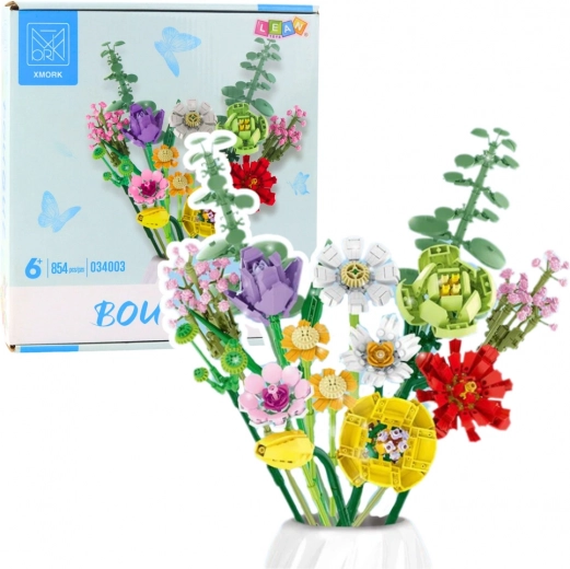 Set de construcción – ramo decorativo de flores, 854 piezas