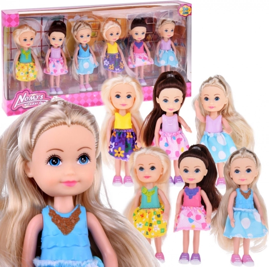 Set de mini muñecas de 12 cm - 6 unidades