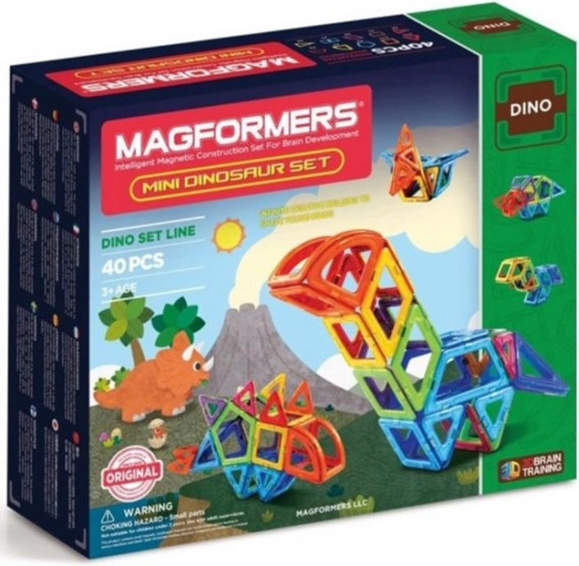 Construcción magnética MAGFORMERS Mini Dinosaur de 40 piezas