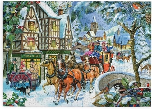 House of Puzzles Rompecabezas Carruaje de invierno con 500 piezas grandes