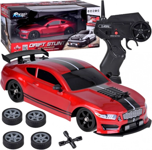 Coche RC de drift 4x4 1:16 con efecto de humo e iluminación LED