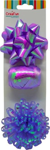 Set de regalo con brillo arcoíris – cinta 10 m + 2 lazos, 3 uds.