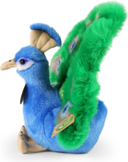 Peluche suave y llamativa cola de pavo real