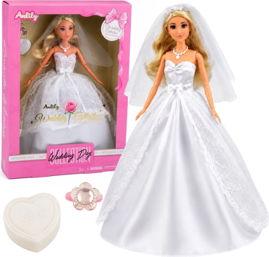 Anlily muñeca de moda novia con vestido de boda 30 cm