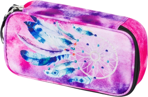 Estuche escolar tipo etui con motivo de atrapasueños