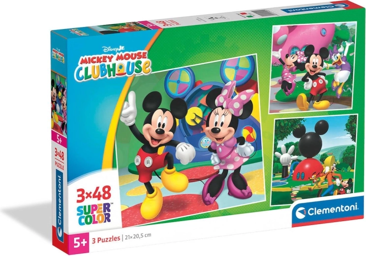 Puzzle CLEMENTONI Club de Mickey 3×48 piezas
