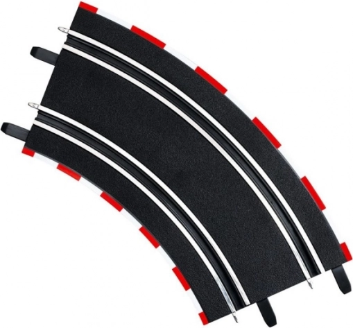 Curvas 2/45° para pistas de coches Carrera GO!!!, GO!!! Plus y Digital 143 (4 unidades)