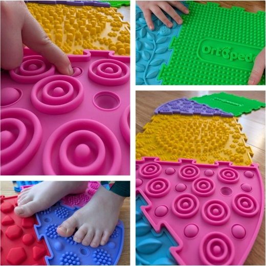 Alfombrillas ortopédicas sensoriales Ortopedek para niños, 9 uds.
