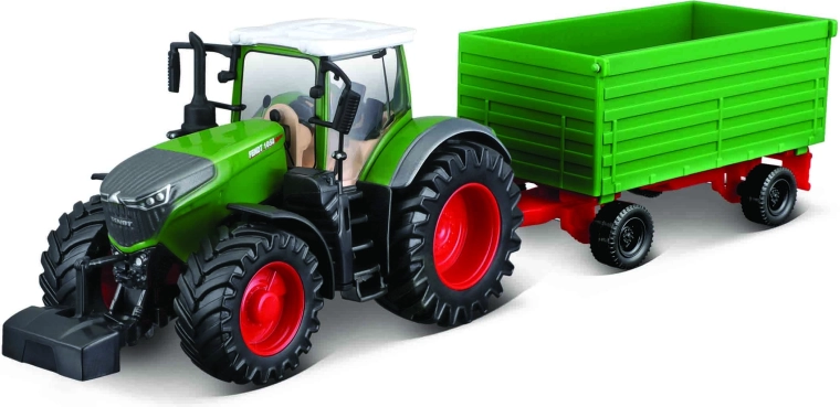 Tractor con remolque Fendt 1050 Bburago Farm 10 cm