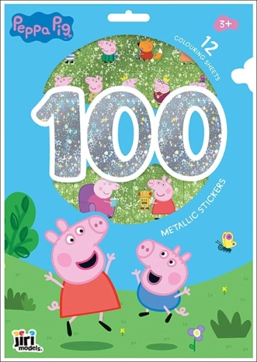 Peppa Pig: set de colorear con más de 100 pegatinas metálicas