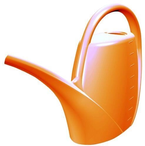 Regadera de plástico para riego 1,7 l naranja