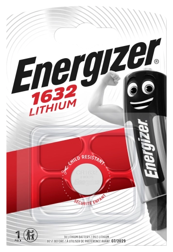 Pila de botón de litio ENERGIZER CR1632 3 V