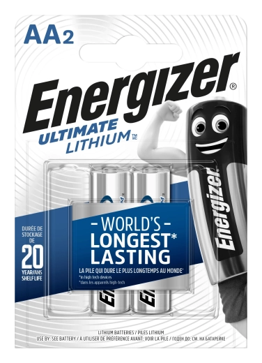 Pilas AA Energizer Ultimate Lithium 1,5 V – 2 uds