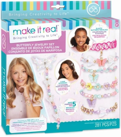 Set para hacer joyas con mariposas para niños creativos