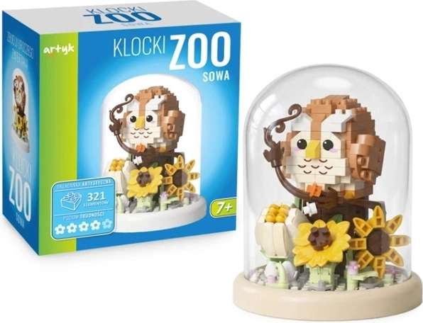 Kit de construcción Klocki ZOO búho en una cúpula
