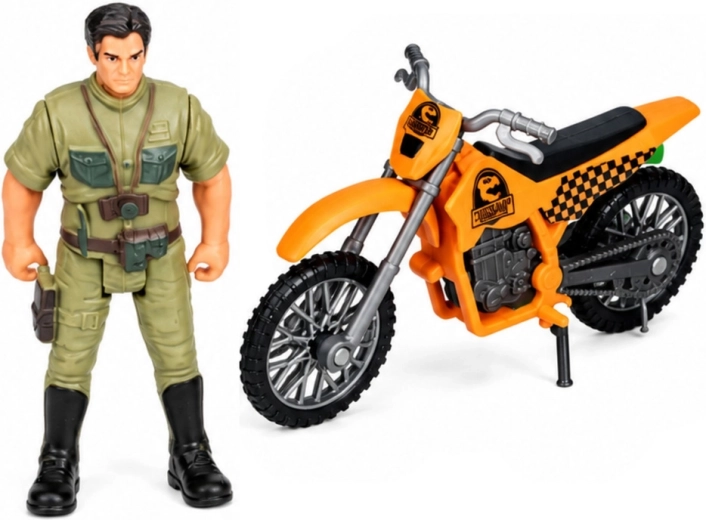 Investigador, moto y abundantes accesorios