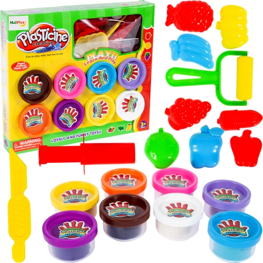 Plastilina para modelar – set de 8 botes y moldes