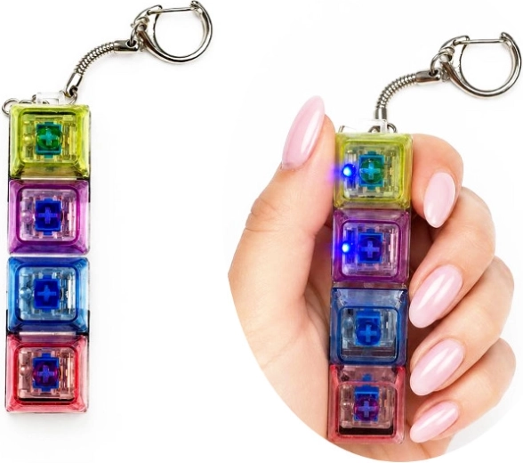 Llavero sensorial de clic con luz - 1 pieza