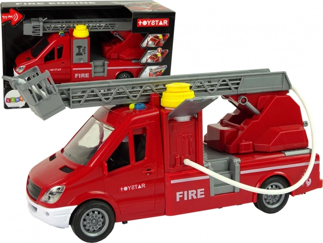 Camión de bomberos rojo TOYSTAR con agua, sonidos y luces