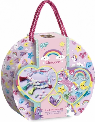 Set creativo 2 en 1 Unicorn – pintura de diamantes y fabricación de pulseras