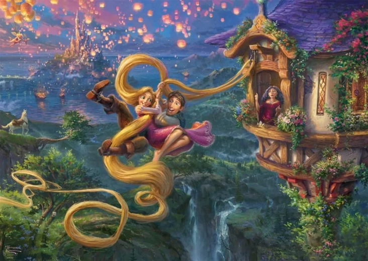 Puzzle Disney Rapunzel y Flynn, 1000 piezas