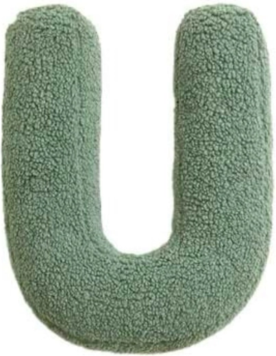 Mealini letra de peluche U verde - 1 unidad