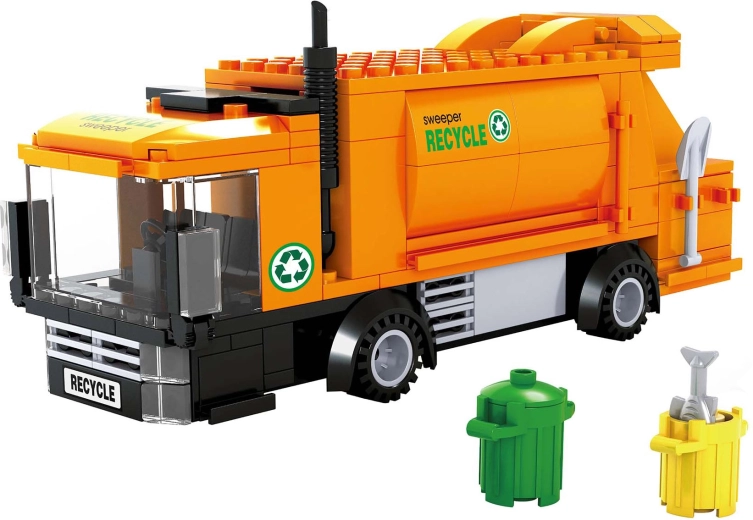 Juego de construcción compatible BLOXO Basureros 209 piezas
