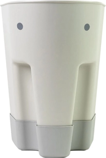 Shnuggle Ellie cesta de almacenamiento para juguetes de baño gris