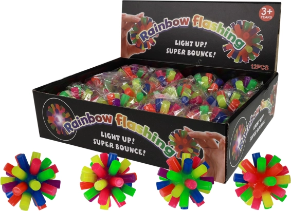Pelota saltarina luminosa con púas 8 cm