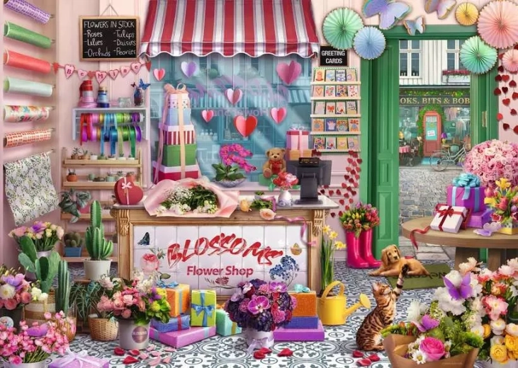 Puzle Tienda de flores 1000 piezas RAVENSBURGER