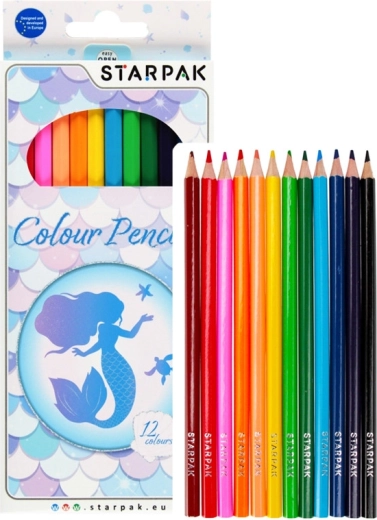 Lápices de colores sirena – set de 12 colores