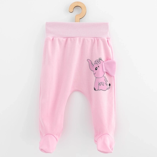 Polodupačky de algodón para bebé New Baby Happy Elephant rosas