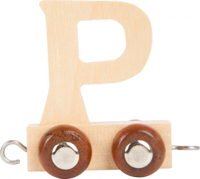Vagón de madera del alfabeto letra P – small foot