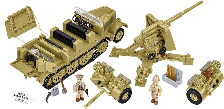 Combinación realista Sd.Kfz. 8 + 8,8 cm Flak 36