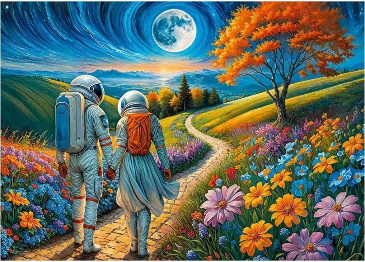 Puzzle CHERRY PAZZI – Amor cósmico, 1000 piezas