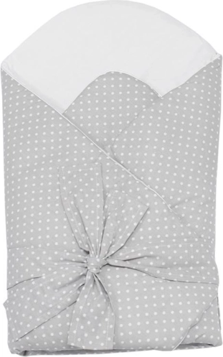 Saco envolvente con inserto de coco lunares gris