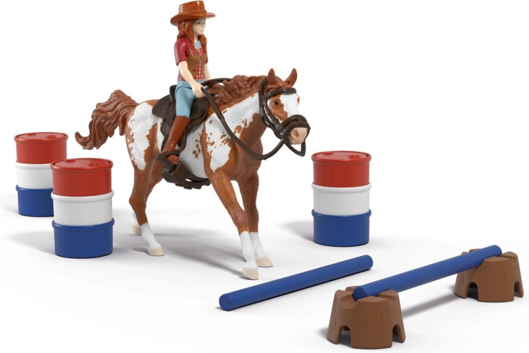 Schleich Horse Club Hannah con caballo y obstáculos – aventura del Oeste