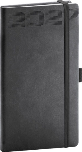 Agenda de bolsillo Notique Aprint Top 2027 negra 9 x 15,5 cm