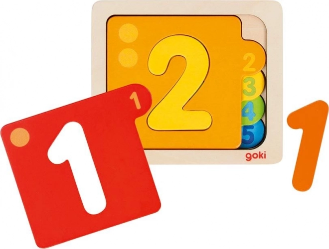 Encajable de madera multicapa números 1–5 GOKI