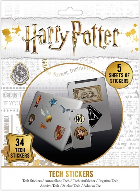 Pegatinas con motivos de Harry Potter, set de 34 unidades
