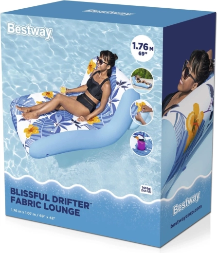 Tumbona hinchable Blissful Drifter con funda textil, 176 × 107 cm