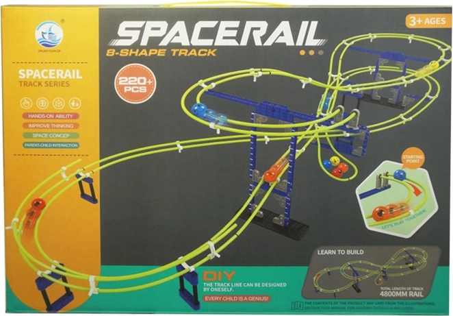 Circuito de canicas de dos niveles con forma de ocho